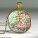 Vintage Wales map necklace, Wales map pendant charm,Wales map jewelry,photo pendant- M4016CP