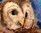 Barred owl watercolor print by Ellen Brenneman