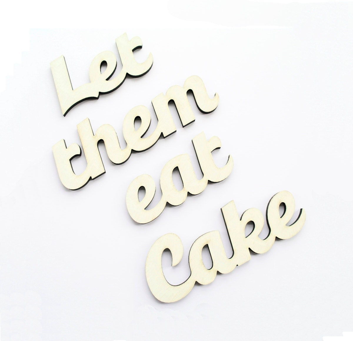 Let the eat Cake word art, cottage chic sign for wedding decor - wall decor - present - Wedding Decoration