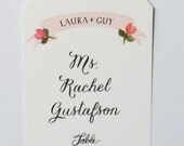 Escort Cards/Names providedFlorals and Initials/Minimum 75 pcs