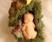 New Born baby doll Eoghan doll house fairy elf ooak ogld dma - TriyaandNora
