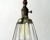 Large  "Trouble Light Cage Pendant" lamp - home light