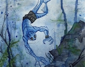 Abe Sapien, Original Watercolor Painting, B.P.R.D.