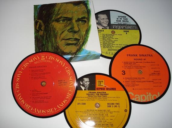 FRANK SINATRA Coasters vinyl record coasters