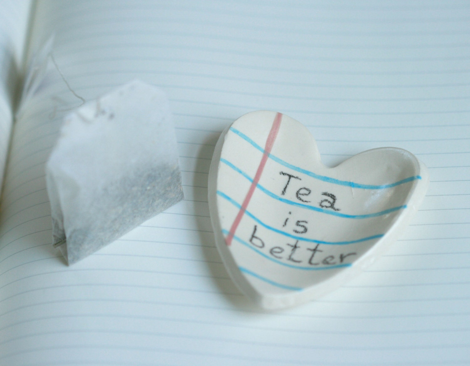 Tea Bag Holder Notebook Ceramic Tray