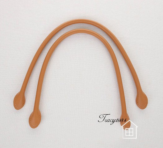 1 Pair 22 inch Synthetic Leather Tote Purse Replacement Straps in Tan Color W006
