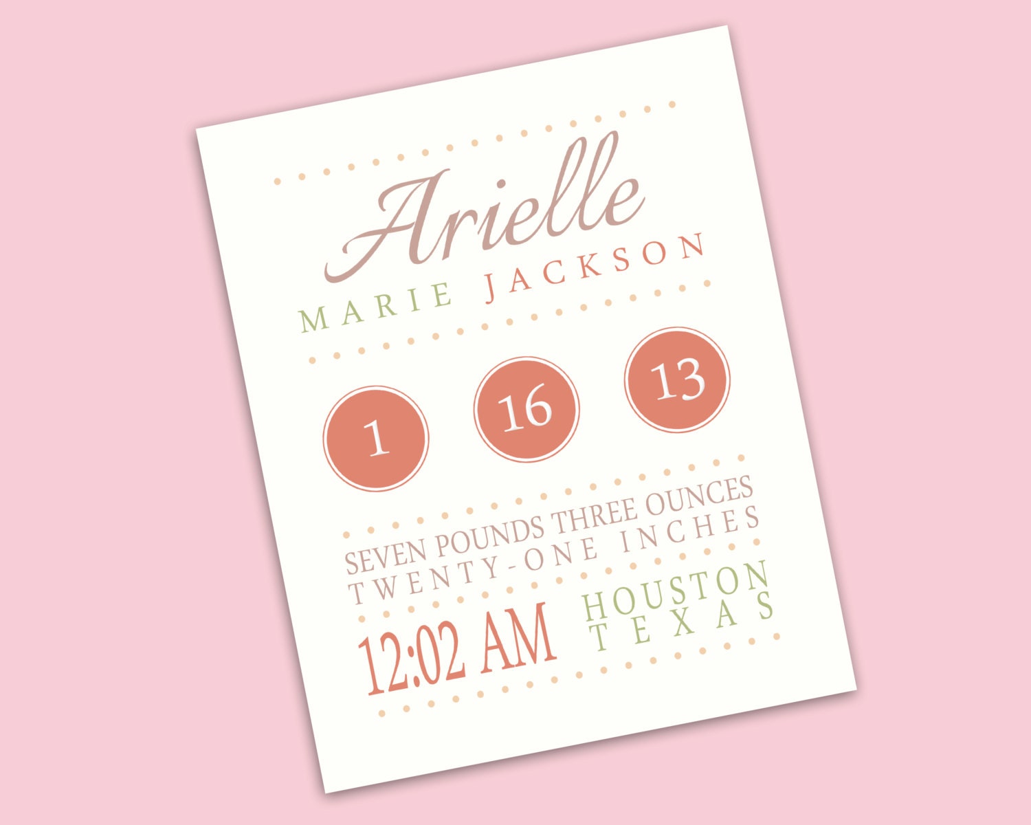 Contemporary Bubble Printable Birth Announcement Nursery Decor Wall Art Digital JPEG File