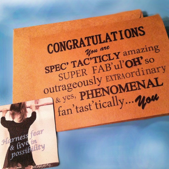 Congratulation Card with Harness Fear Dancer Magnet