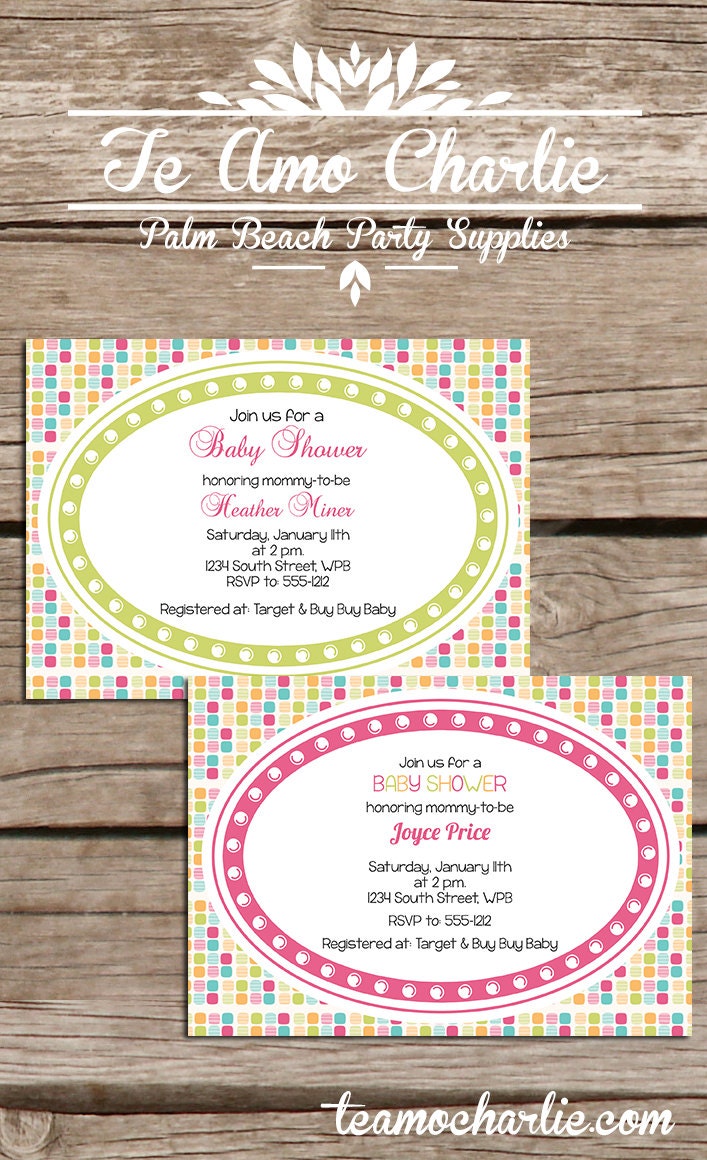 Printable Baby Shower Invitations - Printable Baby Shower Invitation - Baby Shower - Custom Baby Shower Invitations