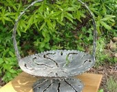 Unique Vintage Welder's Handmade  Metal Art Basket