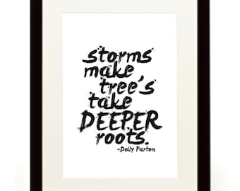 Deeper Roots - Plato - Framed Typography Poster - A4