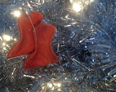 Vintage Handmade Felt Ice Skates