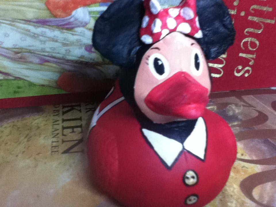 Minnie Duck- Hand-Painted Novelty Rubber Duck