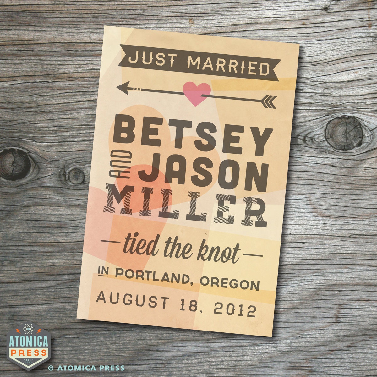 DIY Printable Announcement - Wedding Announcement Card - Save the Date - Shower Invite, Party, Invitation, Indie - Hipster