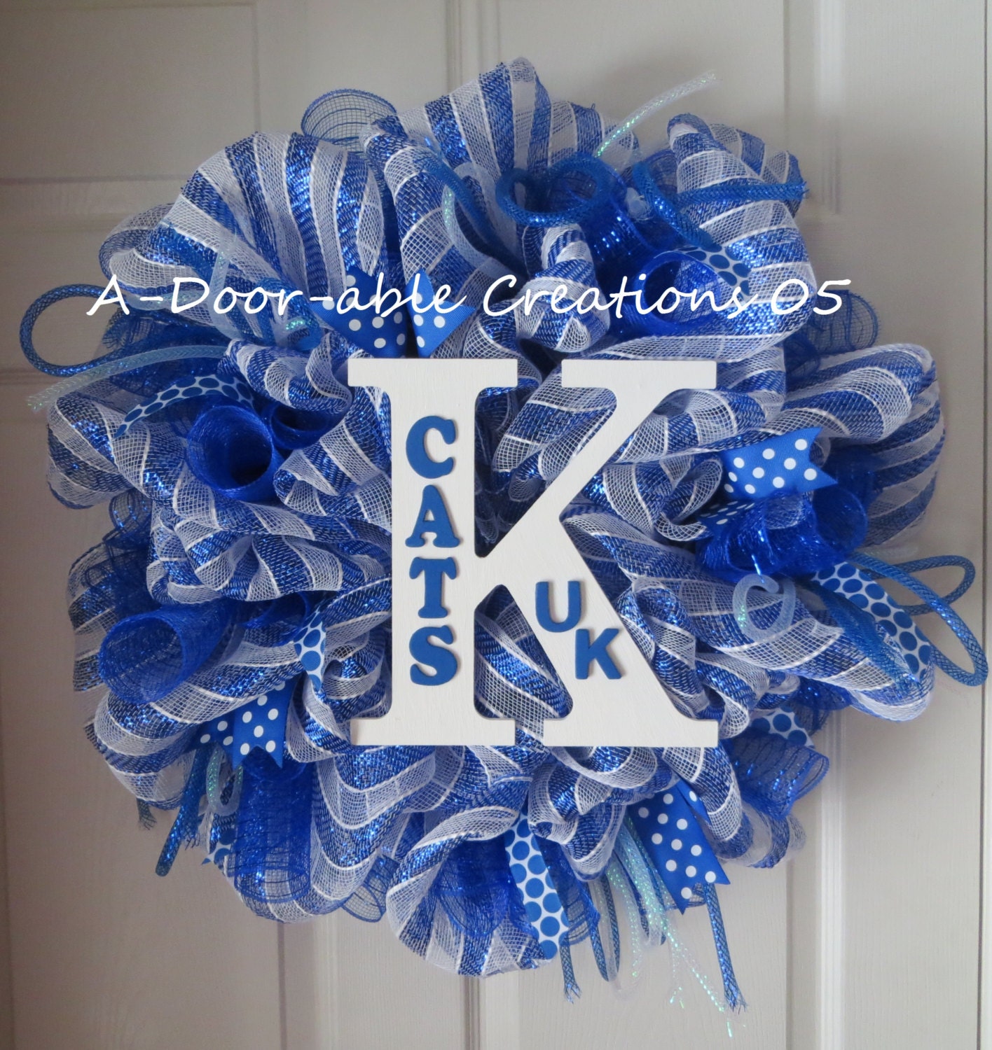 UK Wildcats... Deco Mesh Wreath