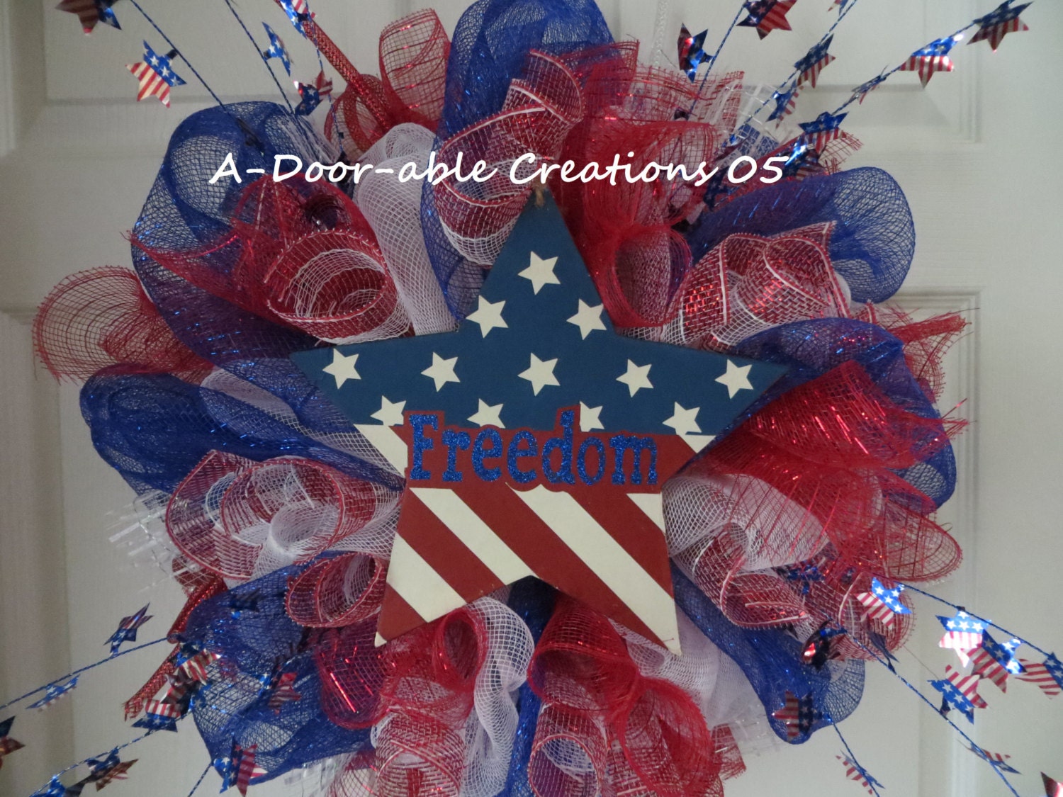 FREEDOM...PATRIOTIC Deco Mesh WREATH