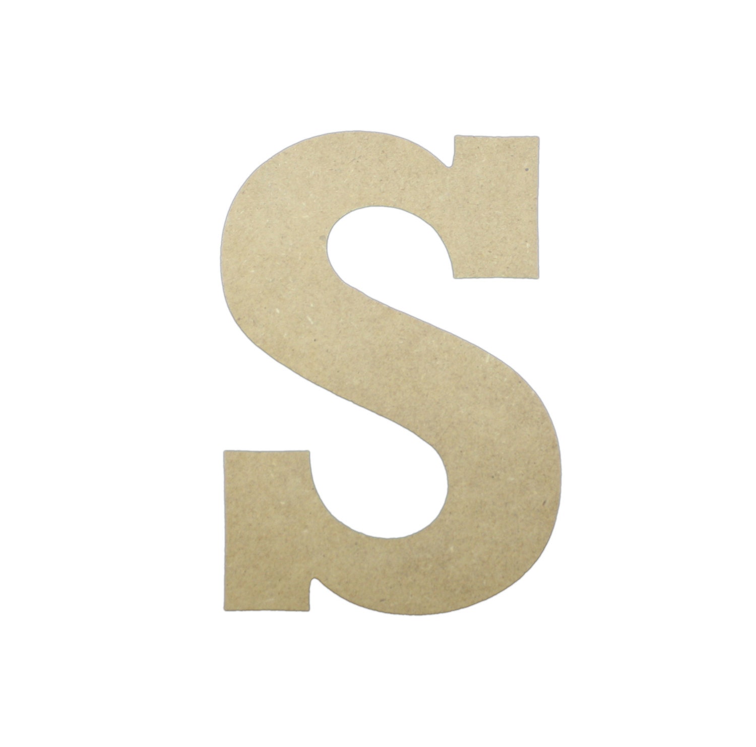 24''-Inch Unfinished Rockwell Letter (S) 3/8'' thick (MDF)
