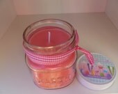 Fresh Cut Roses Soy Blend 8 oz. Mason Jar Soy Blend Candle Floral Candle