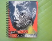 Tattoo You The Rolling Stones Record Cover Upcycled Notebook Spiral Bound
