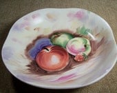 Home Decor, Tableware, Porcelain, Serving Dish, Decorative Bowl, Ucagco Ceramics, Japan, Hand Painted, Still Life, 1950s, TKSPRINGTHINGS