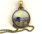 10% SALE Necklace Turner Norham Castle, Sunrise Landscape Oil Panting