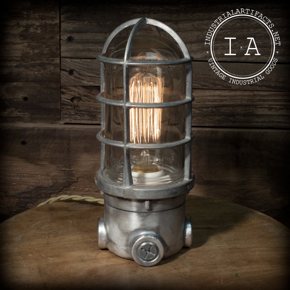 Vintage Industrial Explosion Proof Desk Lamp Steampunk Decor Light Killark St. Louis