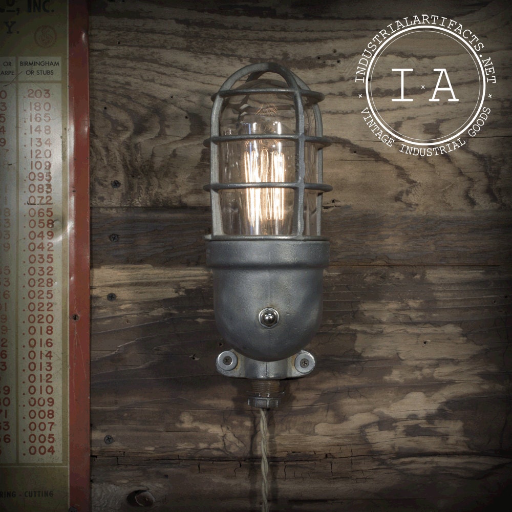 Vintage Industrial Explosion Proof Pendant Wall Lamp Steampunk Decor Crouse Hinds Sconce