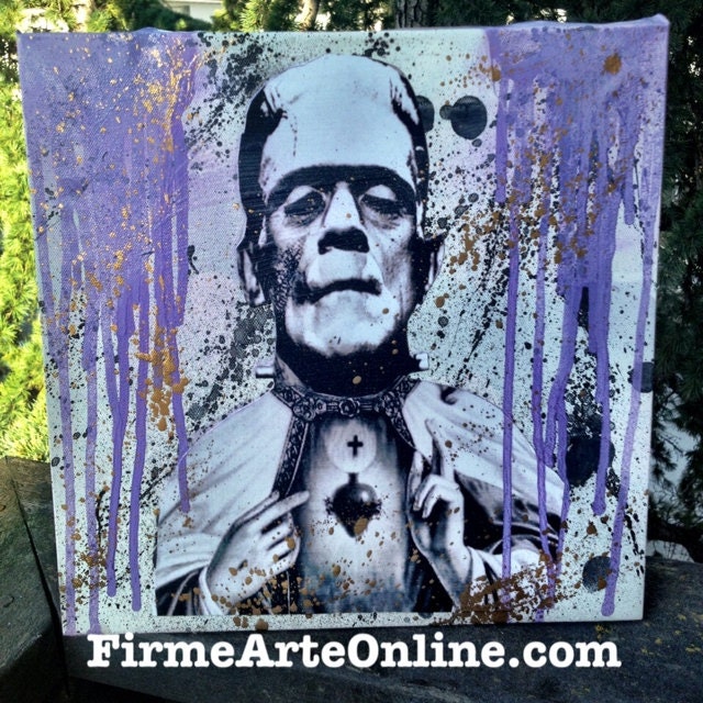 Sacred Heart Of frankenstein canvas