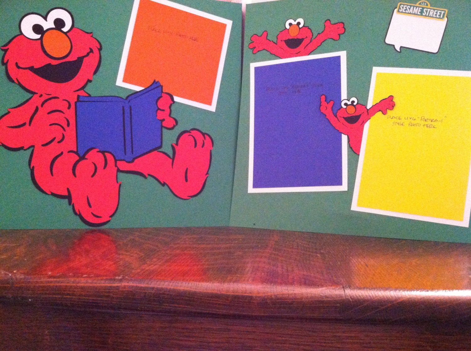 Reading with Elmo Pre Made 12 x 12 Double Page Layout