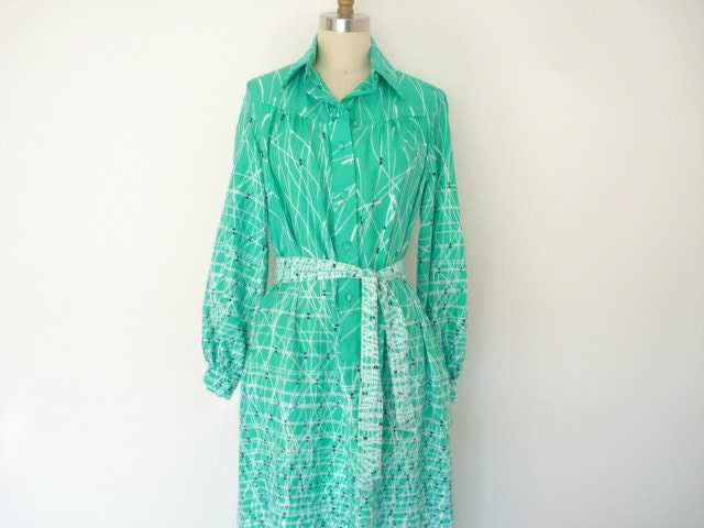 Vintage Lanvin Paris New York Shirt Dress Small - Label Size 8