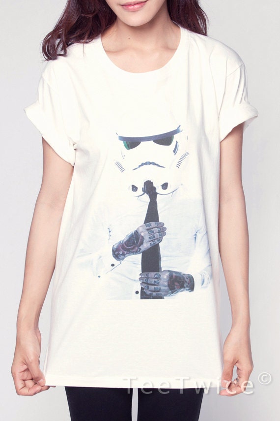 StormTrooper STAR WARS T Shirt Tattoo Movie Women Short Sleeve T Shirts White Tee Shirts Men Shirts Women Unisex T-Shirt Size M L XL