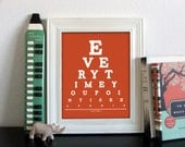 Portlandia Eye Chart, Every Time You Point I See A Penis, 8 x 10 Giclee Print BUY 2 GET 1 FREE