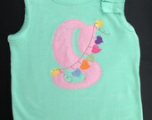 Spring Summer Girls Infant Toddler Tank, Birds with Heart Banner Letter