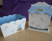Diaper organizer  and caddy boy  kids room nursery bedding safari animal wooden storage