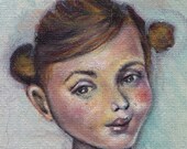 Original Oil Painting of Twin Sisters