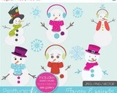 60% OFF Save big snowman clipart, commercial use, vector graphics, digital clip art, digital images - PGCLPK400 Il_170x135