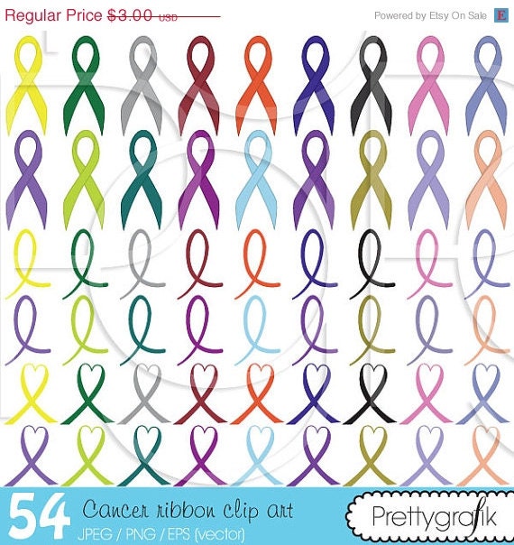 40% OFF 54 cancer ribbon clipart commercial use, vector graphics, digital clip art, digital images - PGCLPK504