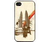 Around the world iPhone Case 4 & 4s. big ben, great britain, paris, eiffel, liberty, egypt,dubai, italy,colosseom, europe,afric, travel