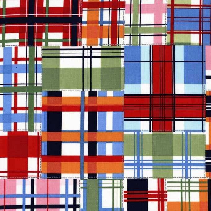 Michael Miller Fabric 'Shore Thing' Madras Patch in Seas 1 yard