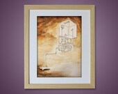 Reduct Reuse Recycle, original Illustration, watercolor art print, 8x10