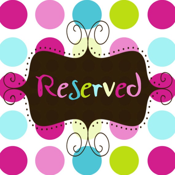 Reserved for Amanda Christian