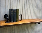 Reclaimed Wood Shelf With Reversed Arm Supports