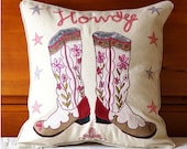 Europe embroidery 100% Natural linen eco friendly cock 45 x 45cm pillow/embroidery boot  pillow cover