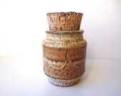 Mid Century Studio Pottery Storage Jar With Cork