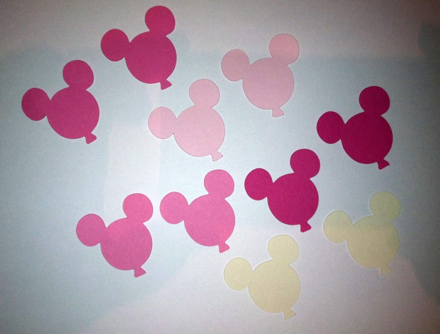 10 Mickey Mouse Head Balloons PINKS Disney World Cricut die cuts