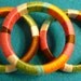 Color block bangle bracelets - Set of 3