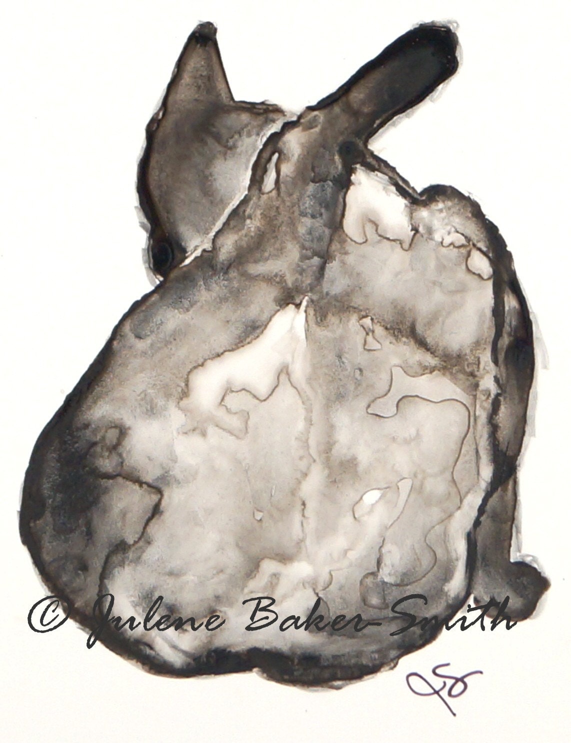 Spit Bath: Kitty Cat Original Watercolor Painting