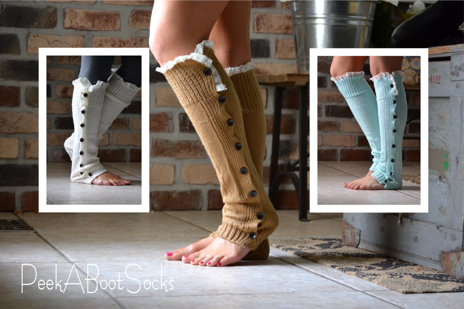SALE - Button-Down Leg Warmers- You Pick Color-  Women's Size