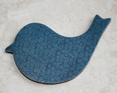 Navy blue decor, Blue Bird magnet, Fridge magnets, Bird decor, Nature lover gift, Decoupage magnets