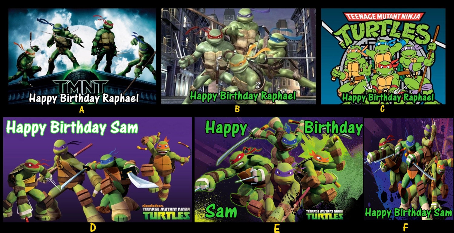 teenage mutant ninja turtles edible image cake topper Il_170x135